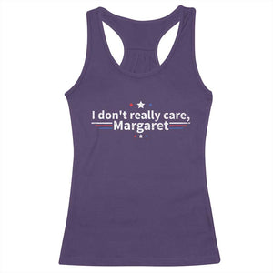 Funny JD Vance 2025 I Don't Really Care Margaret Racerback Tank Top Vintage USA Flag Star TS11 Purple Print Your Wear