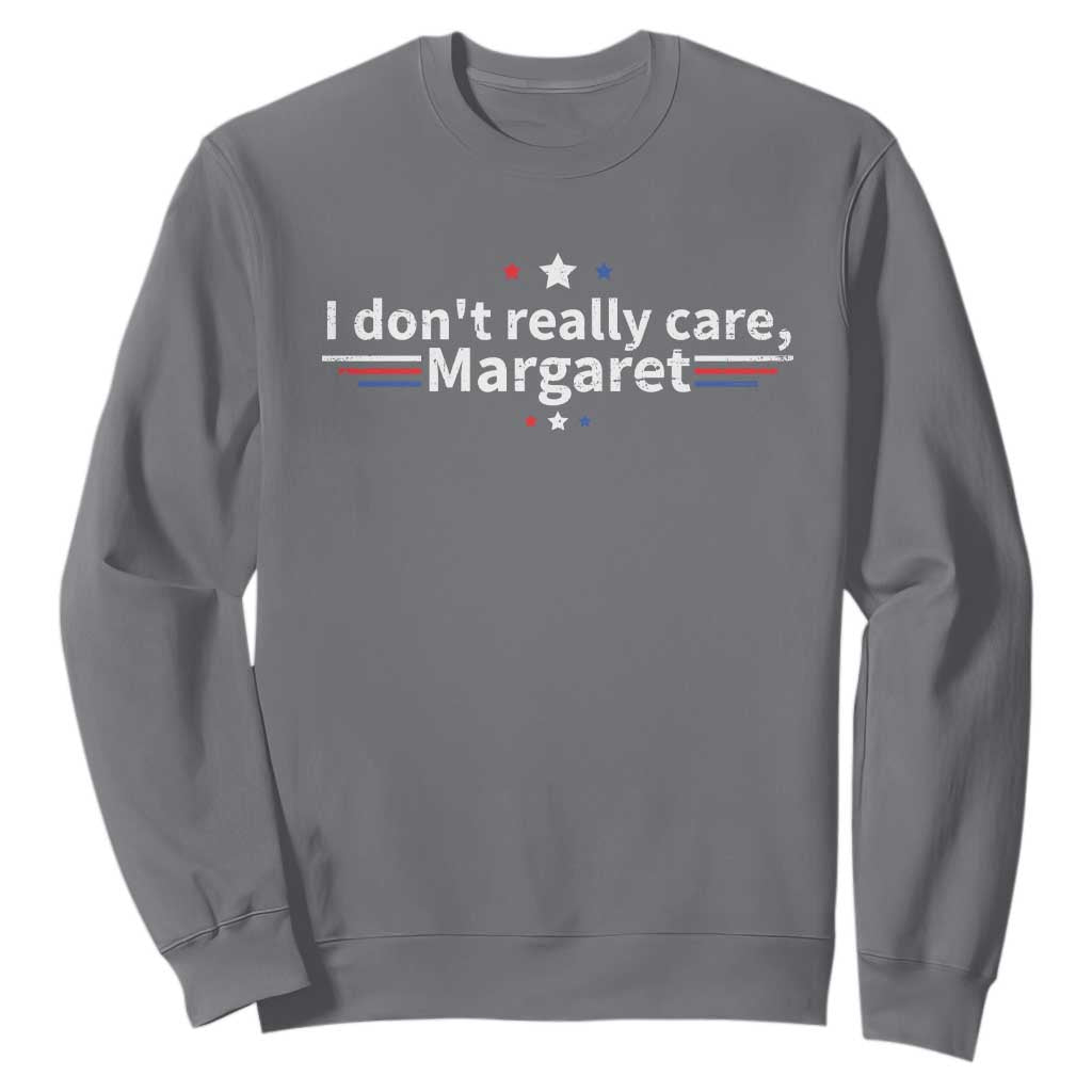 Funny JD Vance 2025 I Don't Really Care Margaret Sweatshirt Vintage USA Flag Star TS11 Charcoal Print Your Wear