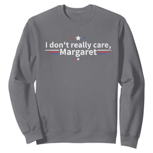 Funny JD Vance 2025 I Don't Really Care Margaret Sweatshirt Vintage USA Flag Star TS11 Charcoal Print Your Wear