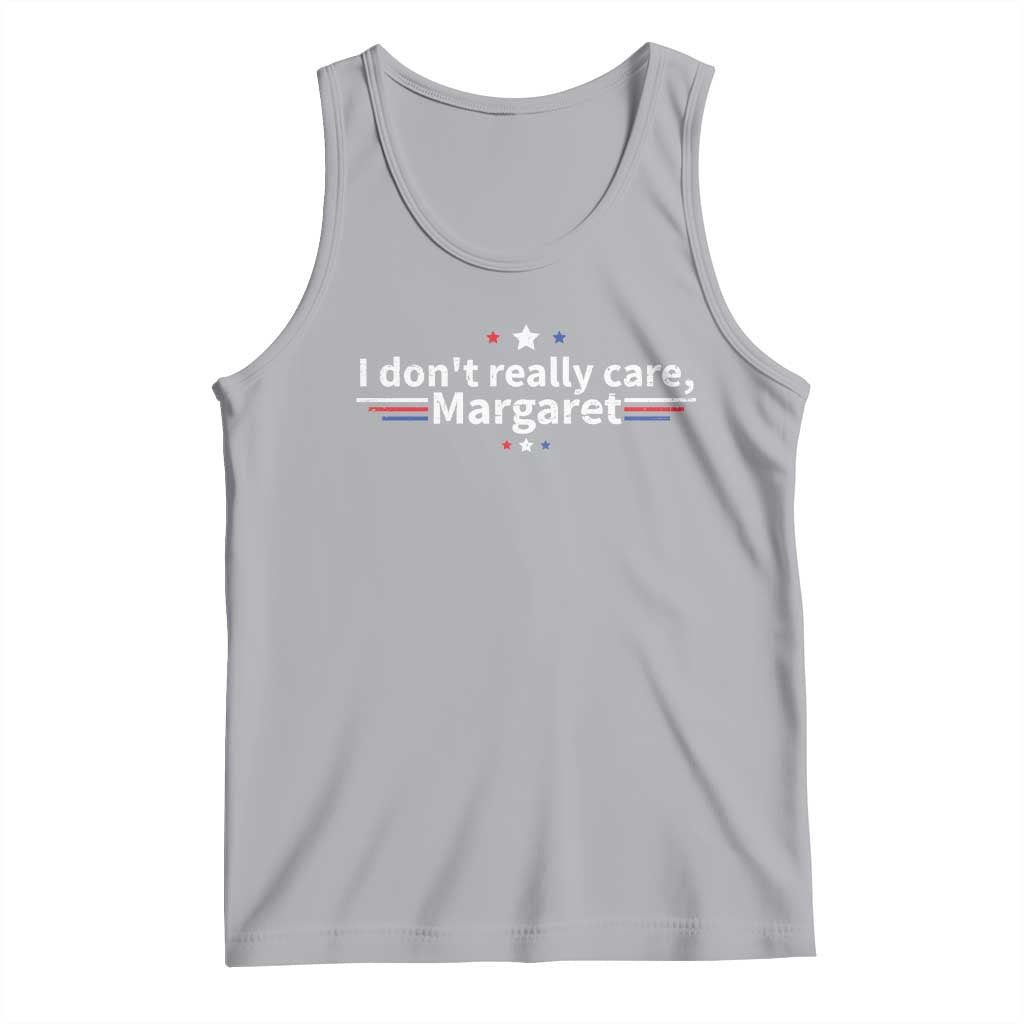 Funny JD Vance 2025 I Don't Really Care Margaret Tank Top Vintage USA Flag Star TS11 Athletic Heather Print Your Wear