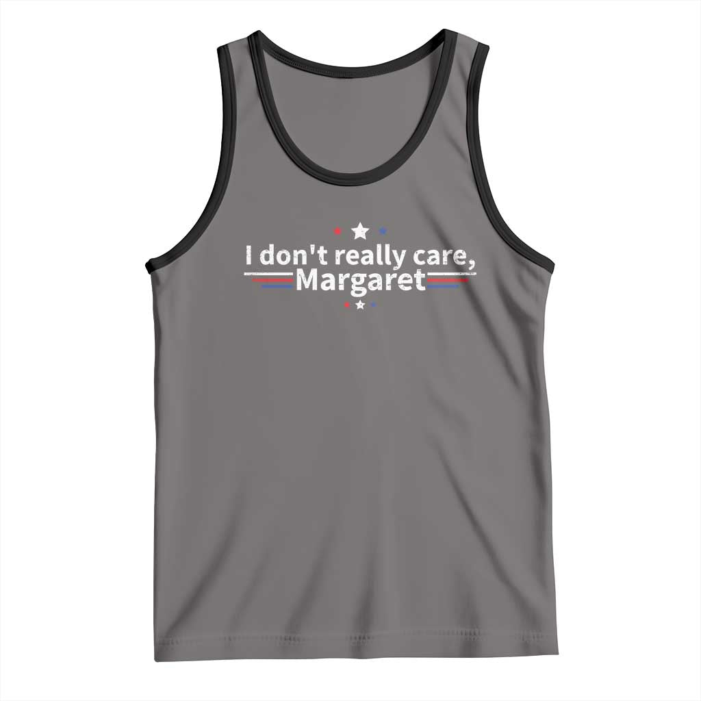 Funny JD Vance 2025 I Don't Really Care Margaret Tank Top Vintage USA Flag Star TS11 Deep Heather Black Print Your Wear