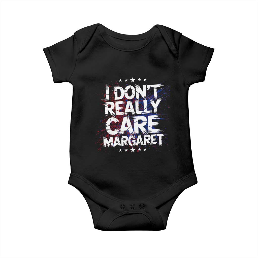 Funny JD Vance 2025 I Don't Really Care Margaret Baby Onesie Star TS11 Black Print Your Wear