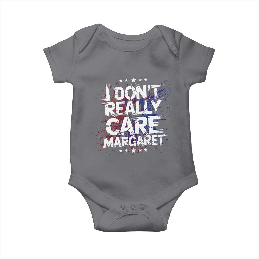 Funny JD Vance 2025 I Don't Really Care Margaret Baby Onesie Star TS11 Charcoal Print Your Wear