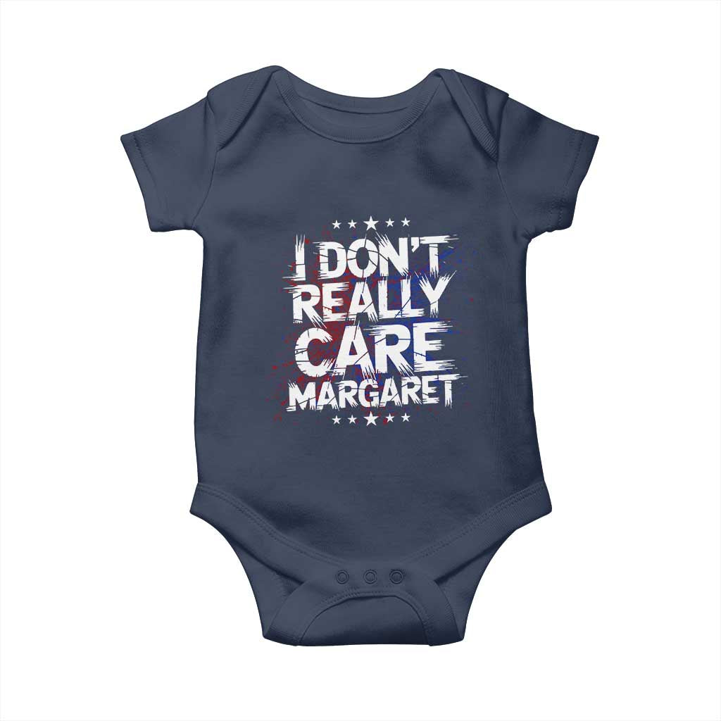 Funny JD Vance 2025 I Don't Really Care Margaret Baby Onesie Star TS11 Navy Print Your Wear