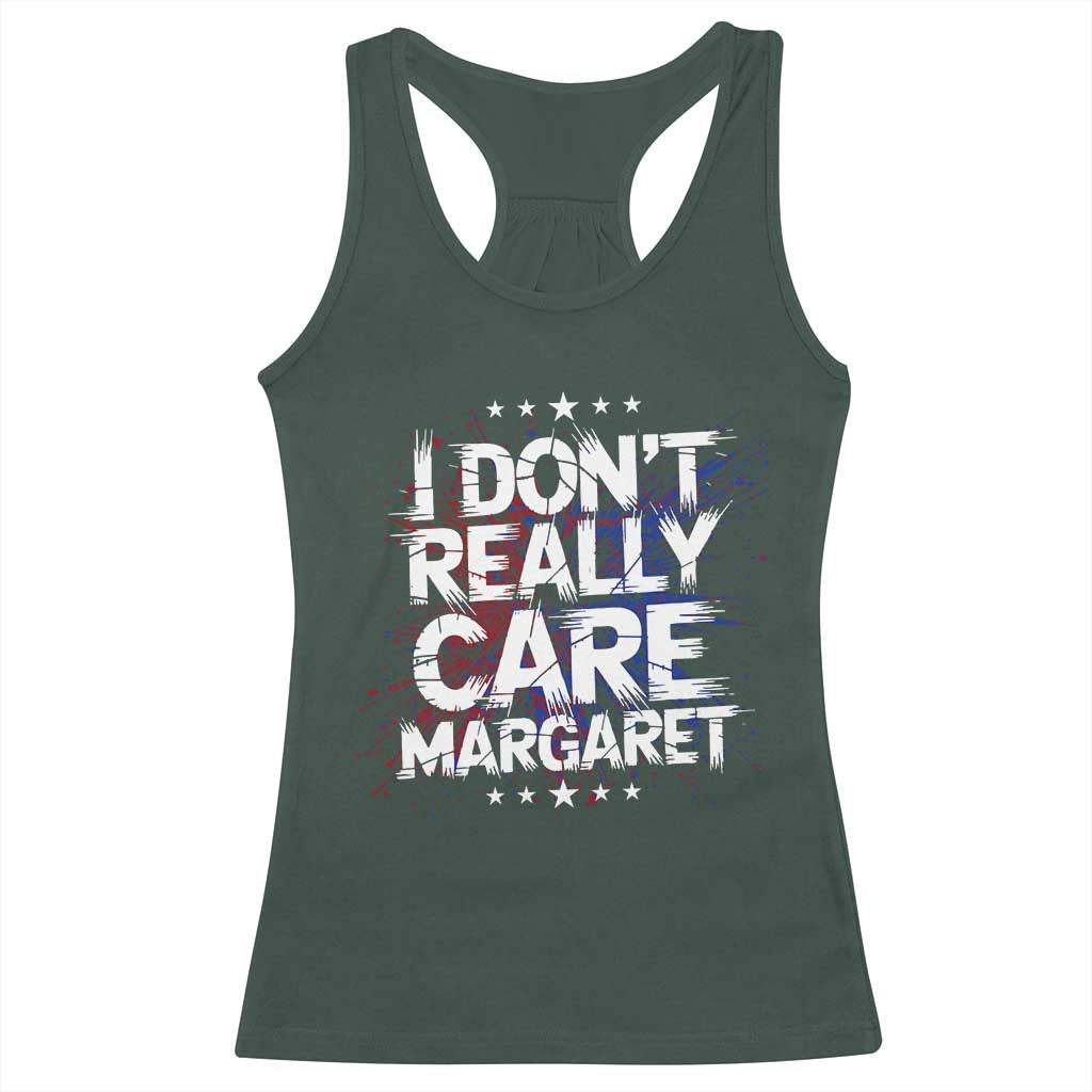 Funny JD Vance 2025 I Don't Really Care Margaret Racerback Tank Top Star TS11 Dark Forest Green Print Your Wear