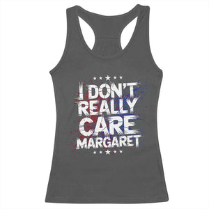 Funny JD Vance 2025 I Don't Really Care Margaret Racerback Tank Top Star TS11 Dark Heather Print Your Wear