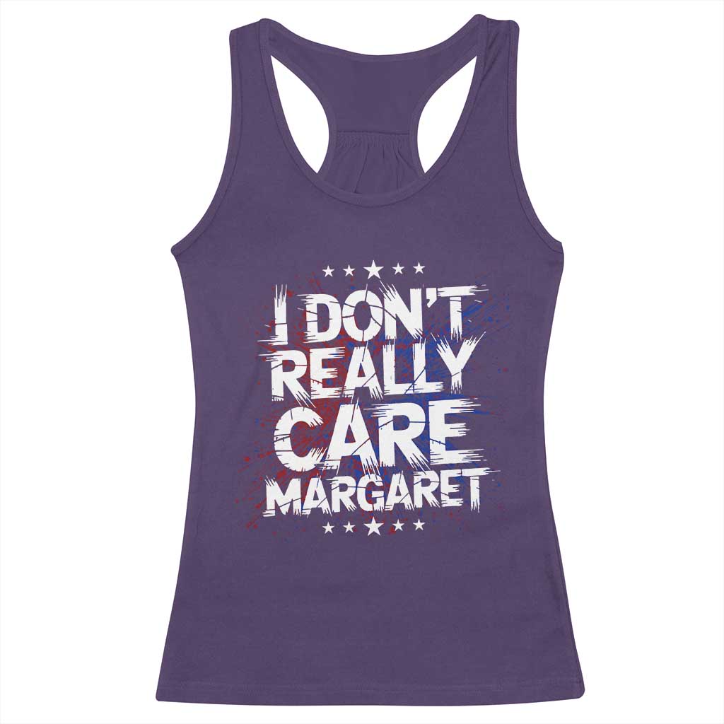 Funny JD Vance 2025 I Don't Really Care Margaret Racerback Tank Top Star TS11 Purple Print Your Wear