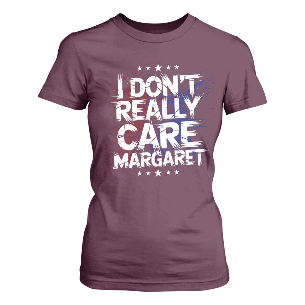 Funny JD Vance 2025 I Don't Really Care Margaret T Shirt For Women Star TS11 Maroon Print Your Wear