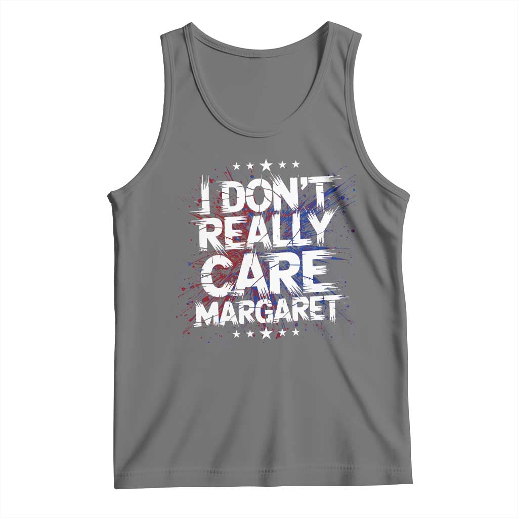 Funny JD Vance 2025 I Don't Really Care Margaret Tank Top Star TS11 Black Heather Print Your Wear
