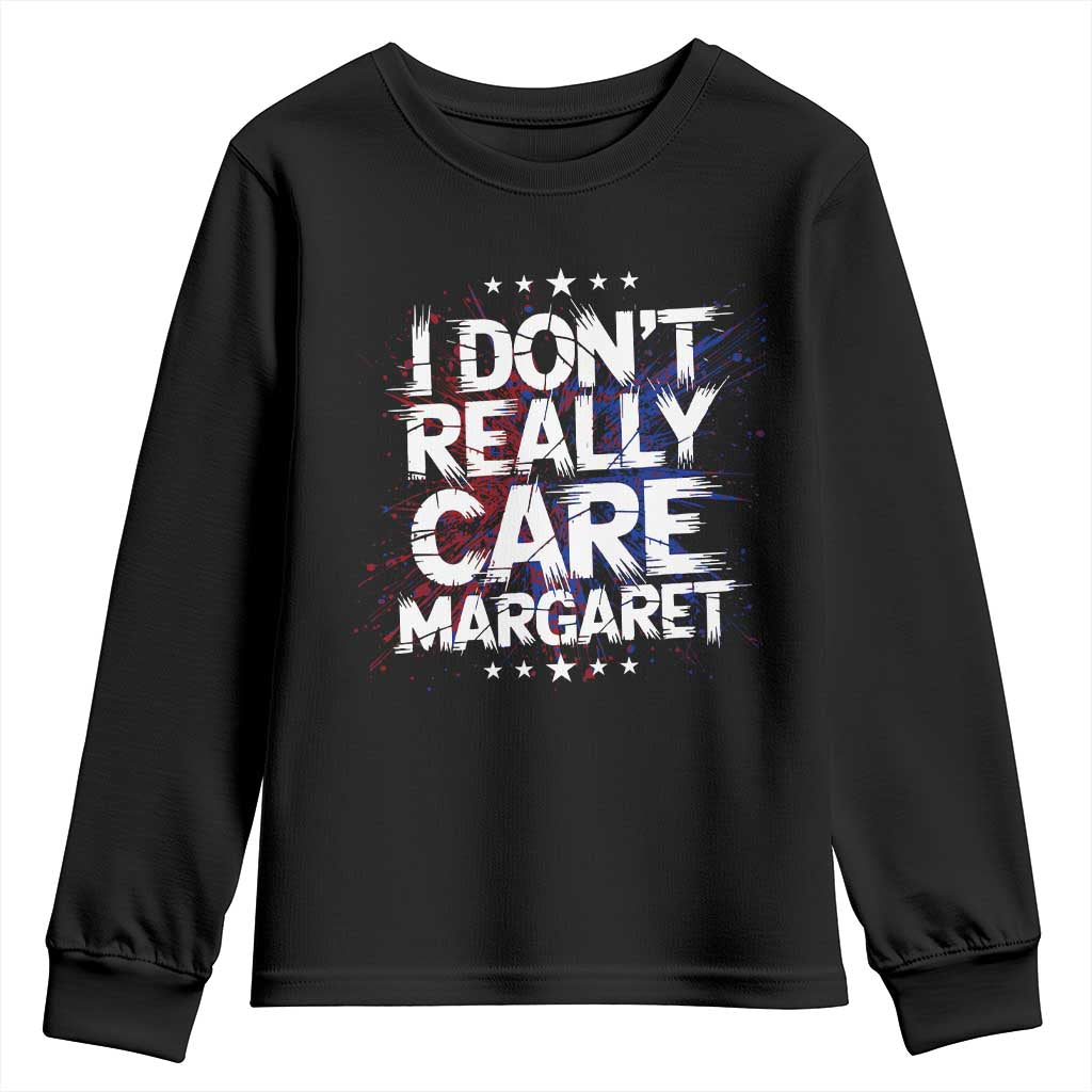 Funny JD Vance 2025 I Don't Really Care Margaret Youth Sweatshirt Star TS11 Black Print Your Wear