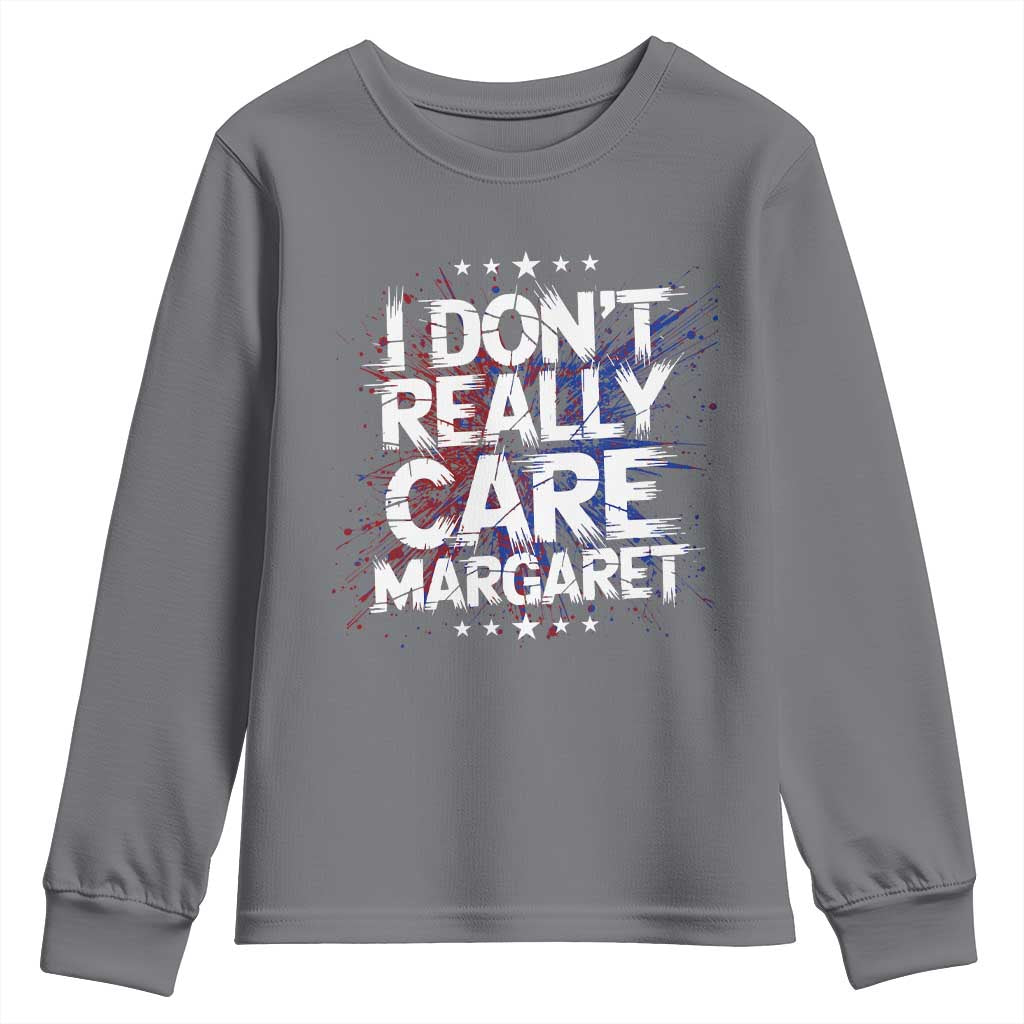 Funny JD Vance 2025 I Don't Really Care Margaret Youth Sweatshirt Star TS11 Charcoal Print Your Wear