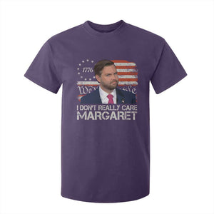 Funny JD Vance 2025 I Don't Really Care Margaret T Shirt For Kid Vintage Betsy Ross Flag TS11 Purple Print Your Wear