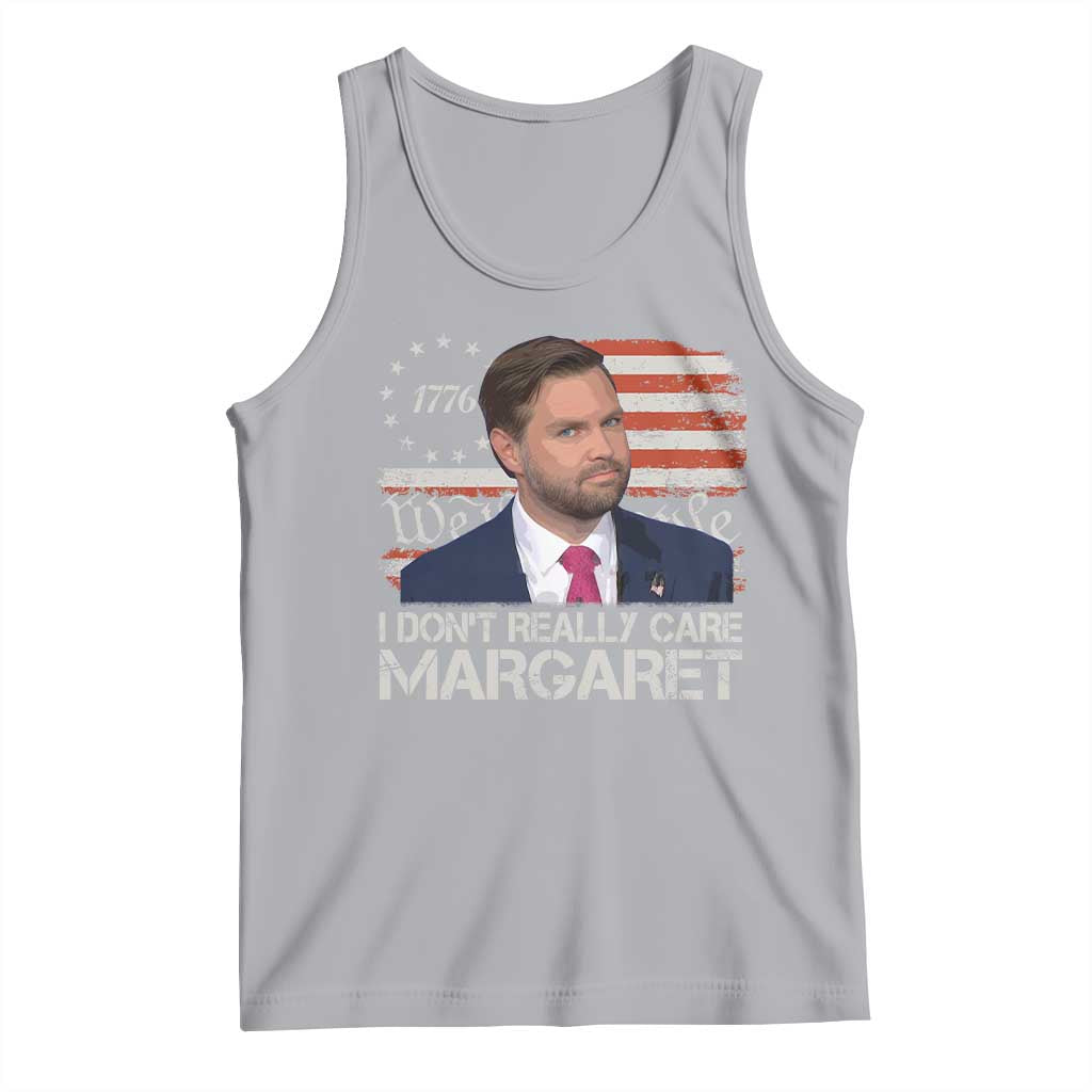 Funny JD Vance 2025 I Don't Really Care Margaret Tank Top Vintage Betsy Ross Flag TS11 Athletic Heather Print Your Wear