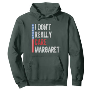 Funny JD Vance 2025 I Don't Really Care Margaret Hoodie American Flag Stripe TS11 Dark Forest Green Print Your Wear