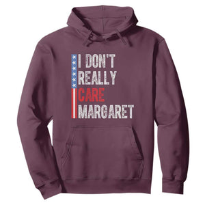 Funny JD Vance 2025 I Don't Really Care Margaret Hoodie American Flag Stripe TS11 Maroon Print Your Wear