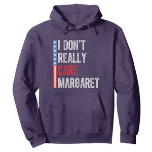 Funny JD Vance 2025 I Don't Really Care Margaret Hoodie American Flag Stripe TS11 Purple Print Your Wear