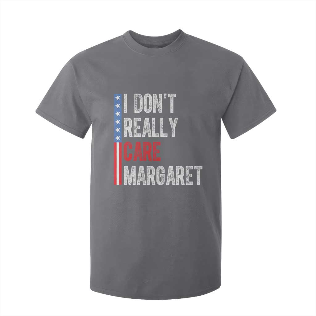 Funny JD Vance 2025 I Don't Really Care Margaret T Shirt For Kid American Flag Stripe TS11 Charcoal Print Your Wear