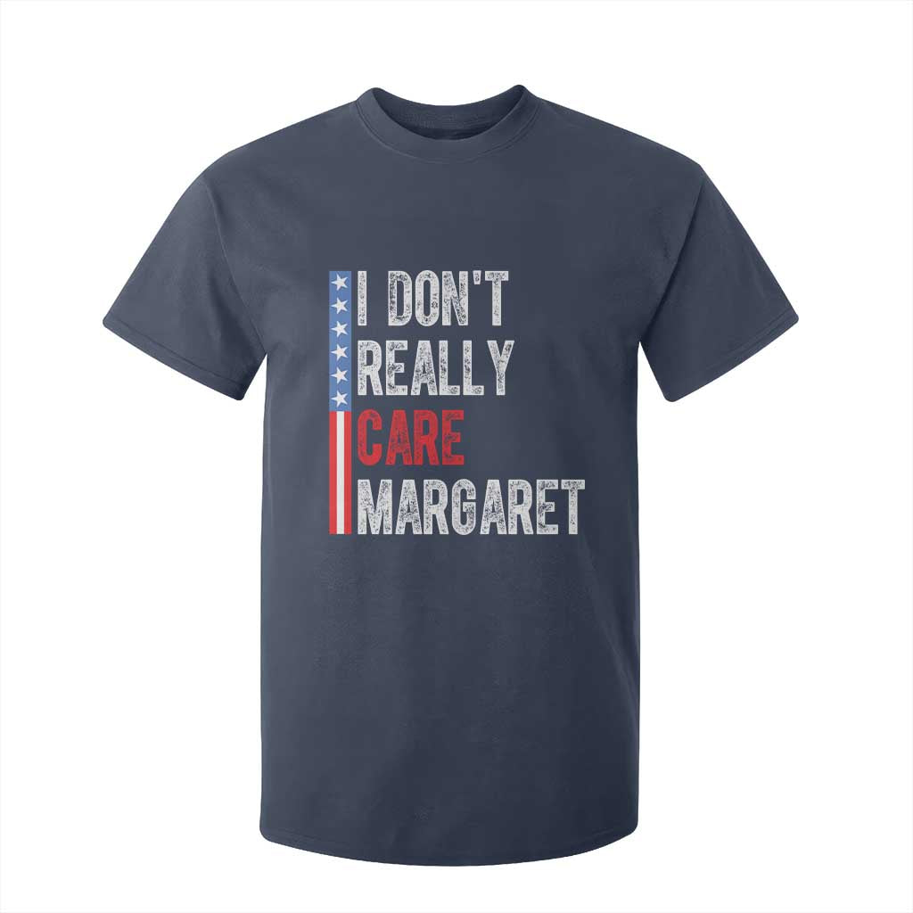 Funny JD Vance 2025 I Don't Really Care Margaret T Shirt For Kid American Flag Stripe TS11 Navy Print Your Wear