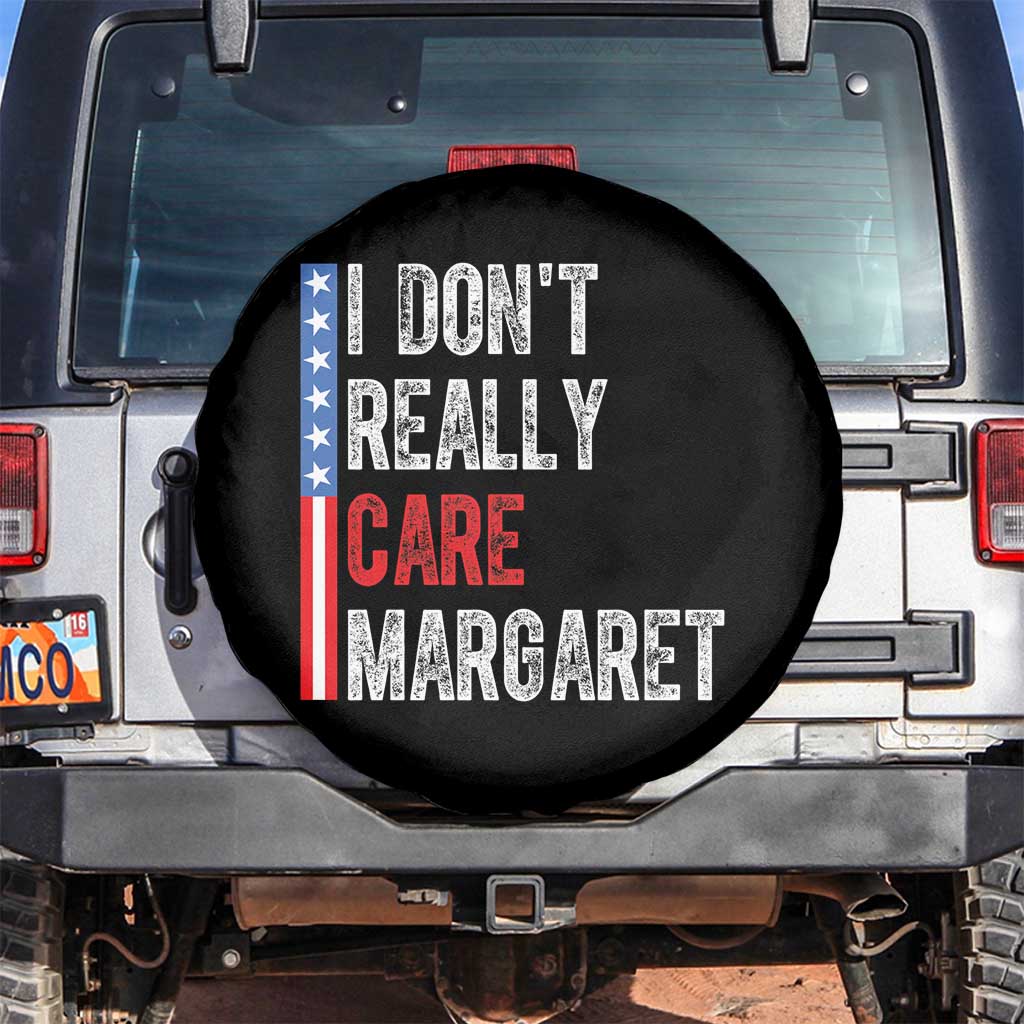 Funny JD Vance 2025 I Don't Really Care Margaret Spare Tire Cover American Flag Stripe TS11 No hole Black Print Your Wear