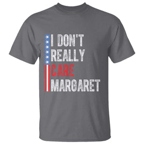 Funny JD Vance 2025 I Don't Really Care Margaret T Shirt American Flag Stripe TS11 Charcoal Print Your Wear