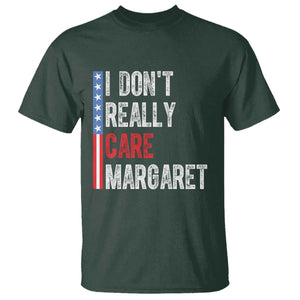 Funny JD Vance 2025 I Don't Really Care Margaret T Shirt American Flag Stripe TS11 Dark Forest Green Print Your Wear