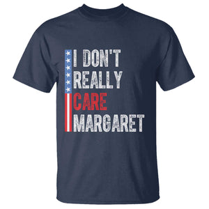 Funny JD Vance 2025 I Don't Really Care Margaret T Shirt American Flag Stripe TS11 Navy Print Your Wear