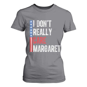 Funny JD Vance 2025 I Don't Really Care Margaret T Shirt For Women American Flag Stripe TS11 Charcoal Print Your Wear