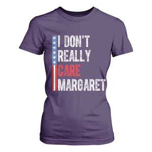 Funny JD Vance 2025 I Don't Really Care Margaret T Shirt For Women American Flag Stripe TS11 Purple Print Your Wear