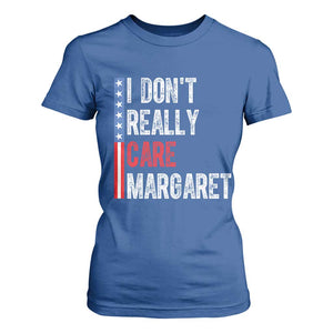 Funny JD Vance 2025 I Don't Really Care Margaret T Shirt For Women American Flag Stripe TS11 Royal Blue Print Your Wear