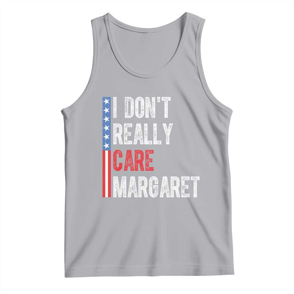 Funny JD Vance 2025 I Don't Really Care Margaret Tank Top American Flag Stripe TS11 Athletic Heather Print Your Wear