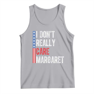 Funny JD Vance 2025 I Don't Really Care Margaret Tank Top American Flag Stripe TS11 Athletic Heather Print Your Wear