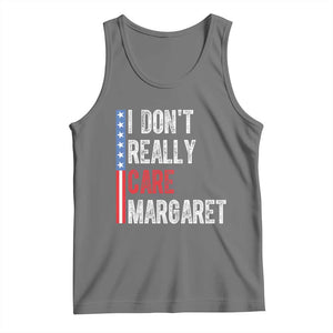 Funny JD Vance 2025 I Don't Really Care Margaret Tank Top American Flag Stripe TS11 Black Heather Print Your Wear
