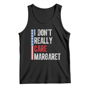 Funny JD Vance 2025 I Don't Really Care Margaret Tank Top American Flag Stripe TS11 Black Print Your Wear