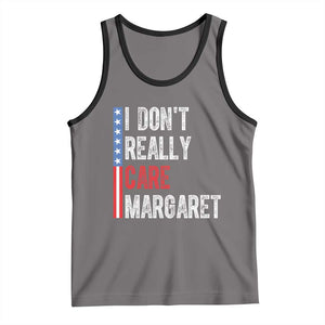 Funny JD Vance 2025 I Don't Really Care Margaret Tank Top American Flag Stripe TS11 Deep Heather Black Print Your Wear