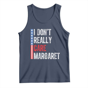 Funny JD Vance 2025 I Don't Really Care Margaret Tank Top American Flag Stripe TS11 Navy Print Your Wear
