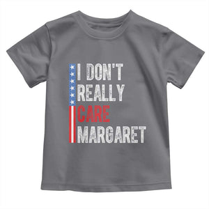 Funny JD Vance 2025 I Don't Really Care Margaret Toddler T Shirt American Flag Stripe TS11 Charcoal Print Your Wear