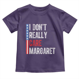 Funny JD Vance 2025 I Don't Really Care Margaret Toddler T Shirt American Flag Stripe TS11 Purple Print Your Wear
