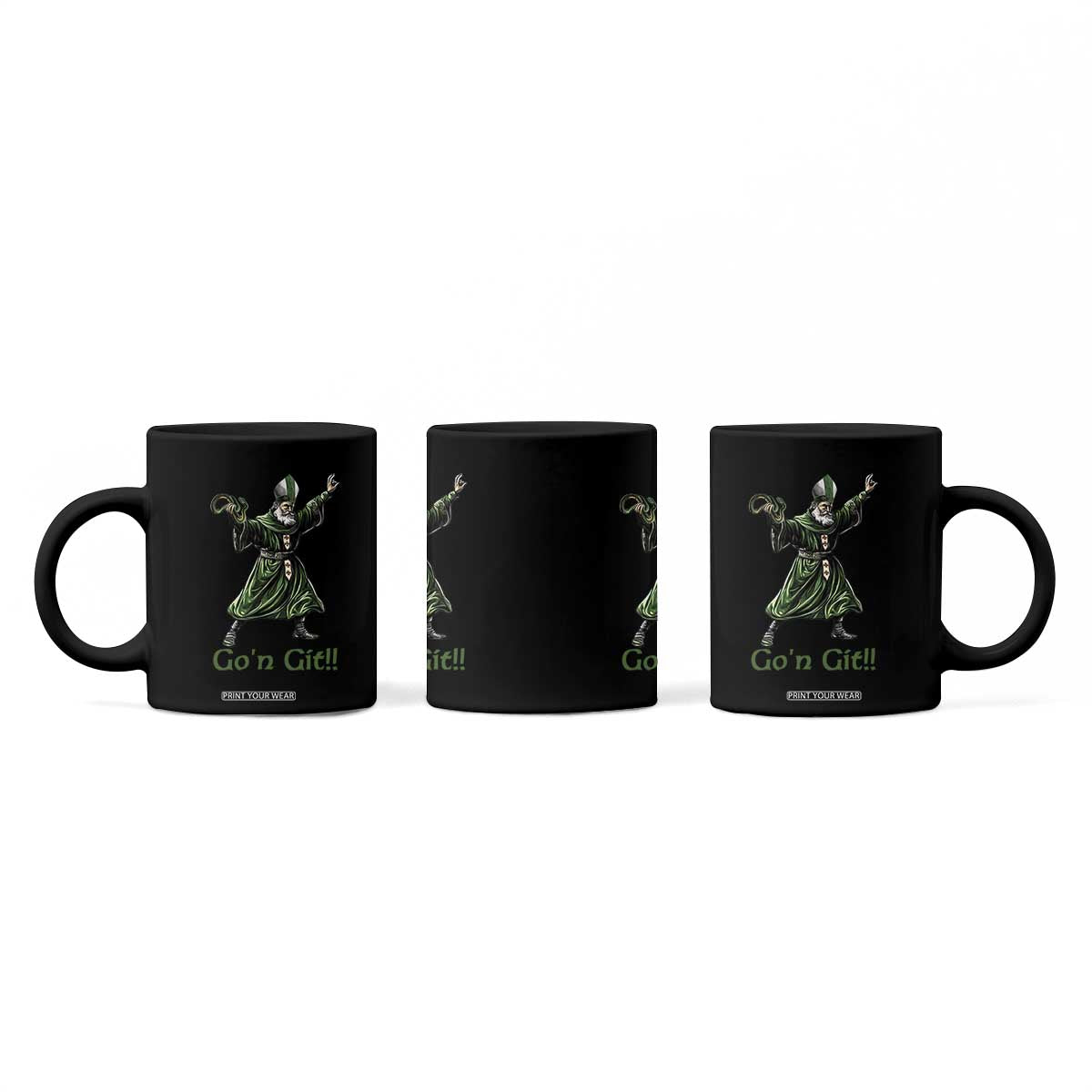 Funny St Patrick's Day Coffee Mug Go'n Git Saint Patrick Snake TS11 Print Your Wear