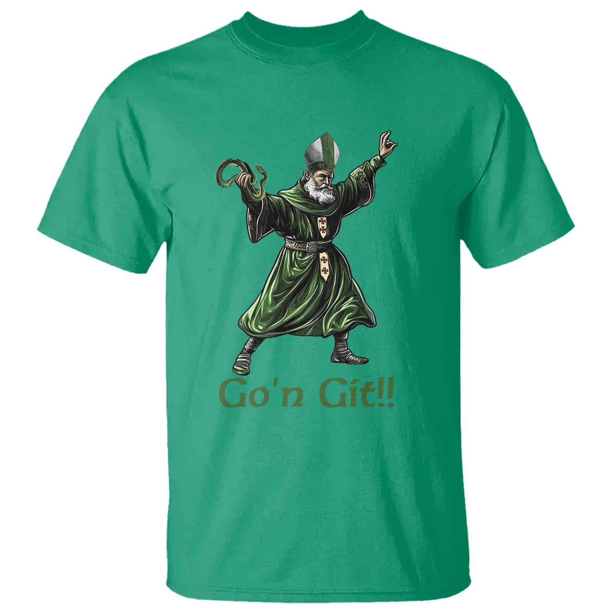 Funny St Patrick's Day T Shirt Go'n Git Saint Patrick Snake TS11 Irish Green Print Your Wear