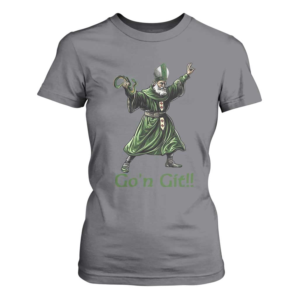 Funny St Patrick's Day T Shirt For Women Go'n Git Saint Patrick Snake TS11 Charcoal Print Your Wear