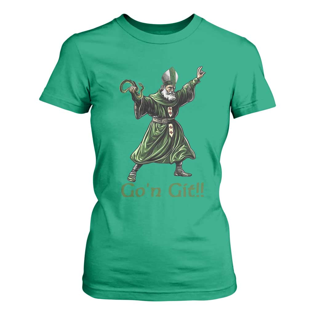 Funny St Patrick's Day T Shirt For Women Go'n Git Saint Patrick Snake TS11 Irish Green Print Your Wear
