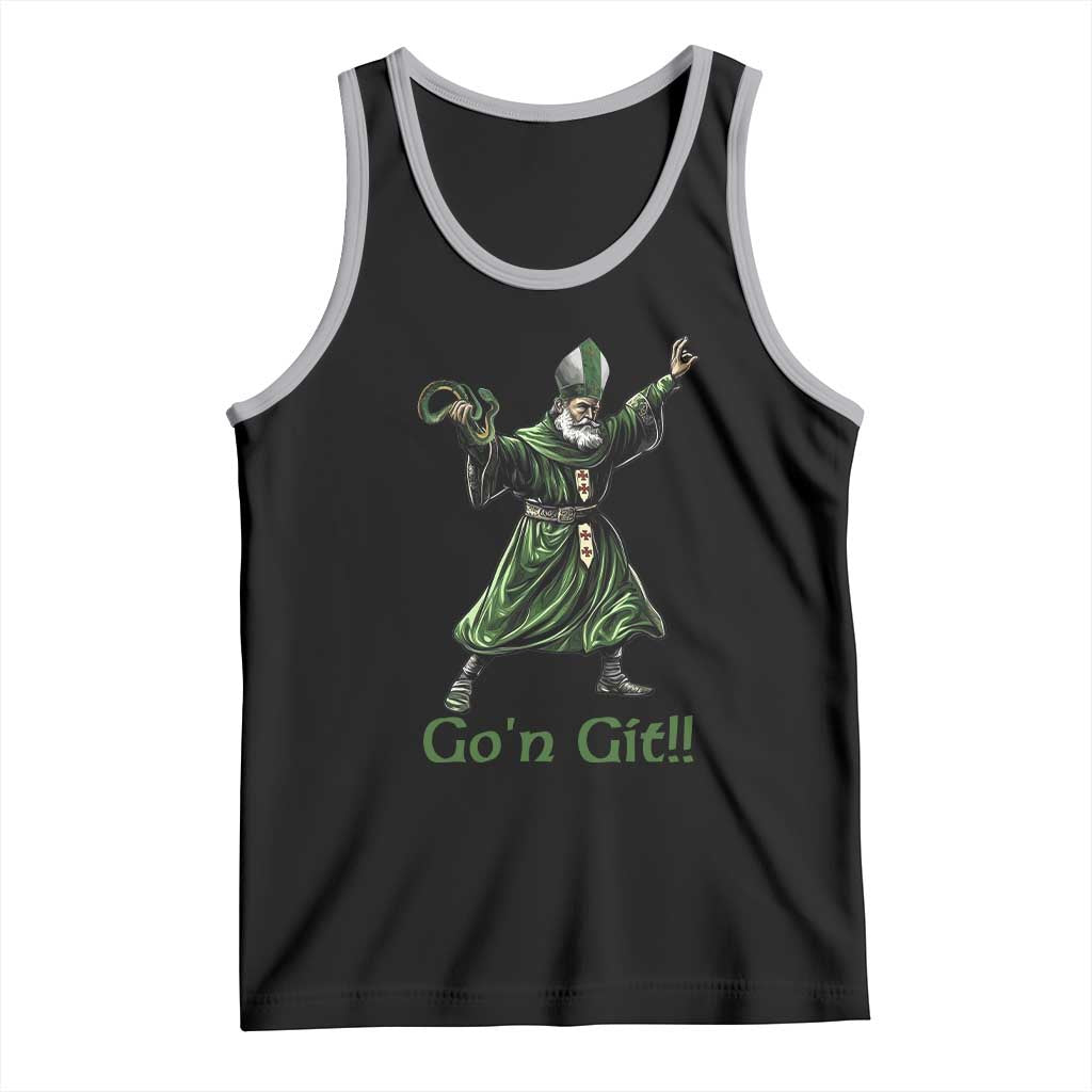 Funny St Patrick's Day Tank Top Go'n Git Saint Patrick Snake TS11 Black Athletic Heather Print Your Wear
