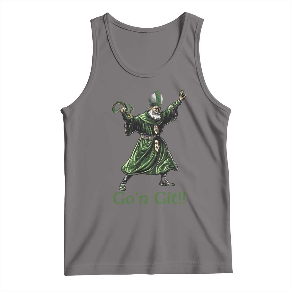 Funny St Patrick's Day Tank Top Go'n Git Saint Patrick Snake TS11 Deep Heather Print Your Wear