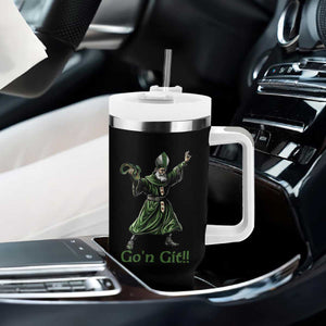 Funny St Patrick's Day Tumbler With Handle Go'n Git Saint Patrick Snake TS11 Print Your Wear