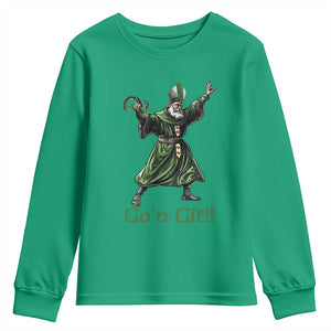Funny St Patrick's Day Youth Sweatshirt Go'n Git Saint Patrick Snake TS11 Irish Green Print Your Wear