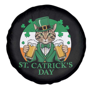 Funny St Catrick's Day Beer Spare Tire Cover St Patrick's Day Cat Beer Shamrock TS11 Print Your Wear