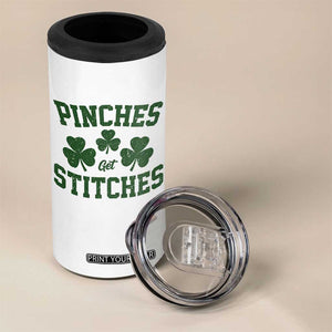 Funny St Patrick's Day Pinches Get Stiches 4 in 1 Can Cooler Tumbler Shamrock TS11 Print Your Wear