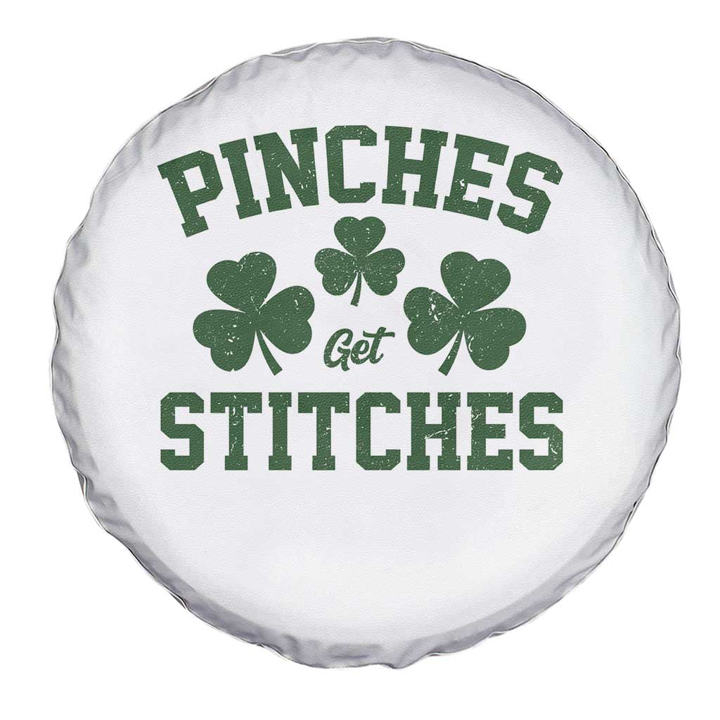 Funny St Patrick's Day Pinches Get Stiches Spare Tire Cover Shamrock TS11 Print Your Wear