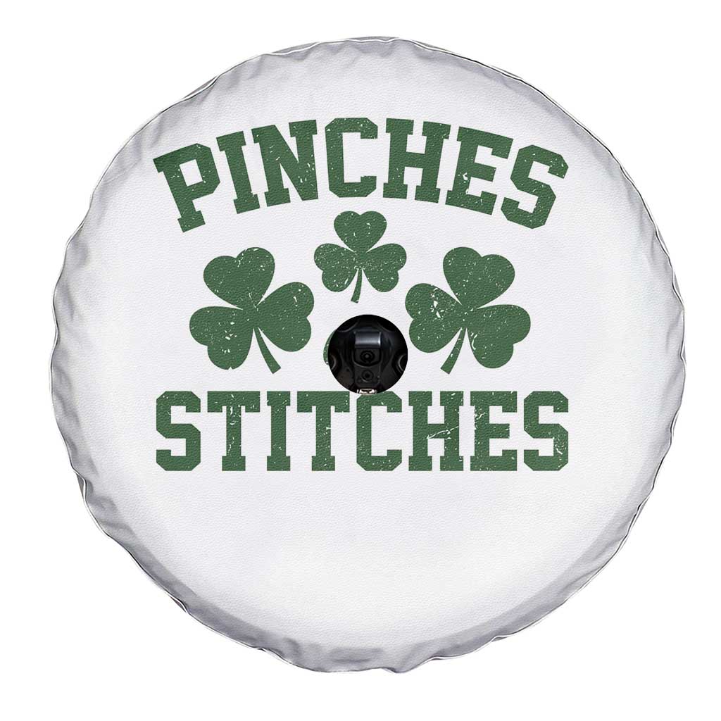 Funny St Patrick's Day Pinches Get Stiches Spare Tire Cover Shamrock TS11 Print Your Wear