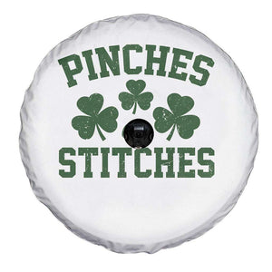 Funny St Patrick's Day Pinches Get Stiches Spare Tire Cover Shamrock TS11 Print Your Wear